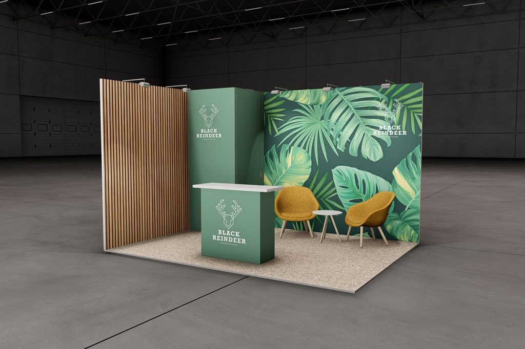Black Reindeer modulaire beursstand hoek basis